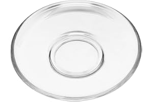 Zerodeko Clear Saucer Plates Glass Tea Saucers Snack Plate: 2pcs 12cm Coffee Cup Saucers Clear Sauce Dish Sushi Vinegar Dippi