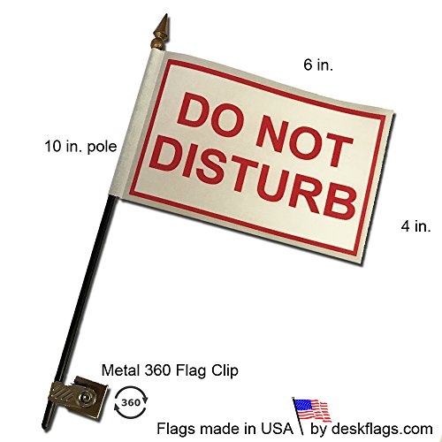 Do Not Disturb Desk Flag with Flag Up Flag Down 360 Clip Pomodoro
