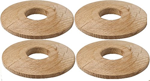 PK of 4 X O' SO EEZY Solid Oak Pipe Surround 15MM - Laser Cut - EASYFIT - Light, Medium Dark (Light)