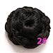 Mtmei Hair Women Curly Chignon Clip in Elastic Fake Hair Bun Updo Hairpiece Extension Accessories Synthetic Hair Style (#2)