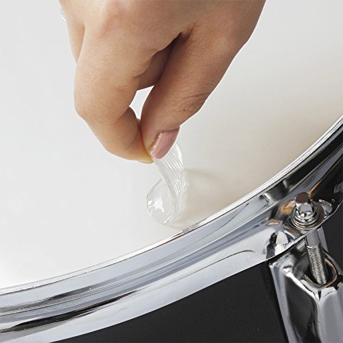 Mowind 12 PCS/Set of Drum Damper Gel Pads Snare Drum Muffler Mute Transparent