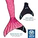 Fin Fun Mermaid Tail, Reinforced Tips, with Monofin, Malibu Pink, Child 6