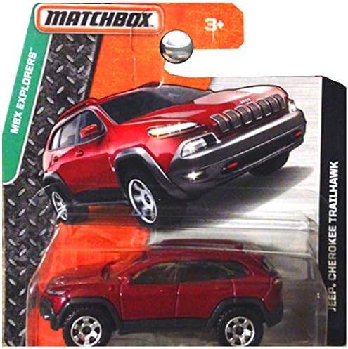Matchbox Jeep Cherokee Trailhawk in Red RARE SHORT CARD