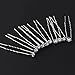 Pixnor Bridal Wedding Hair Pins Prom Faux Small Pearl Rhinestone Crystal Flower Hair Styling U Pins 10 pcs