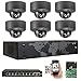 GW Security Surveillance Camera System, 8CH H.264 3MP NVR, 5 x 2.1MP HD 1080P Infrared Dome PIR Security Camera 2X Optical Zoom Indoor Only