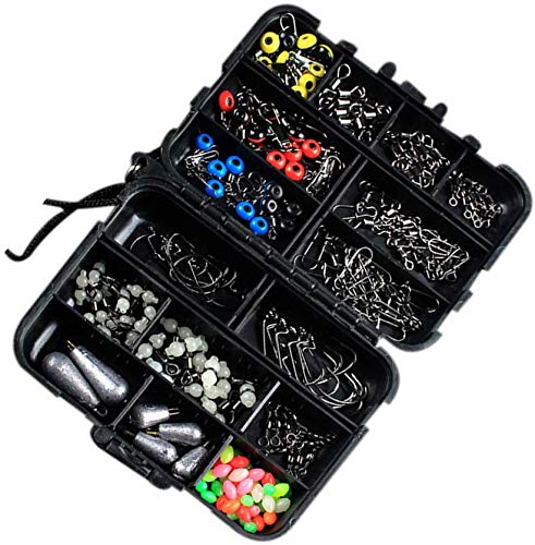 Vogueing Tool 177pcs Fishing Tackle Set, Sea Fishing Tackle Box Kit