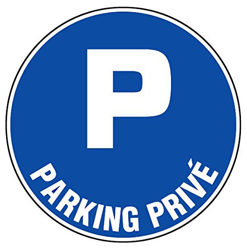 Generic Parking Signpost, white, Dési.Parking privé