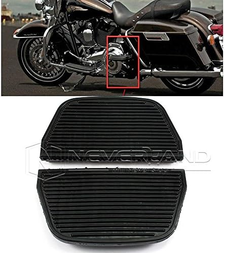 Noviame(TM)2015 Motorcycle Rubber Rear Footboard Foot Pegs Rests For Harley FLHTC FLHR FLHTCUTG Road King CLASSIC C20