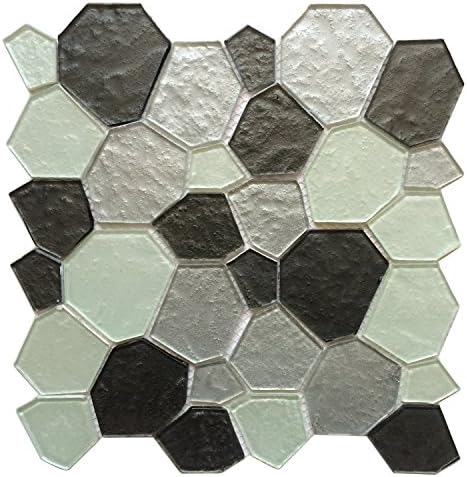 Instant Mosaic 6-04-108 Peel'n'stick Glass Mosaic Wall Tile , 11.5" x 11.5"