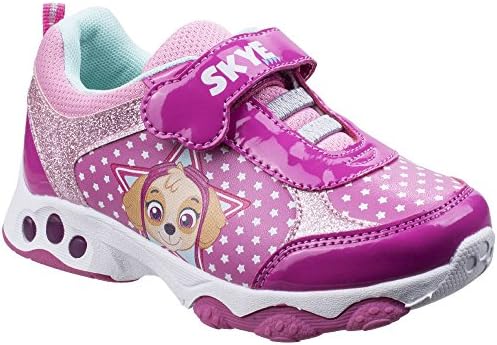 Leomil Girls Skye Light Up Lightweight Adjustable Casual Trainers