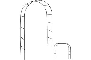 LooKu Garden Arch Trellis 7.9 Ft Metal Arbor Outdoor Wedding Archway Decoration for Flower Plants Climbing Backdrop Stand