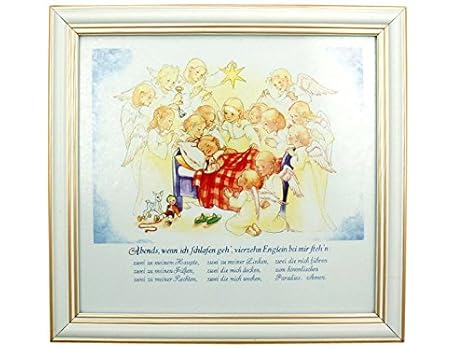 Engel-Bilder, "Abends wenn ich schlafen geh", 17,5 x 19 cm: Amazon.de