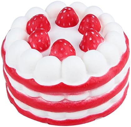 PEACE MONKEY Slow Rise Squishy Super Soft Simulation Toy Birthday Cake Strawberry Cake Squishies (strawberry cream)