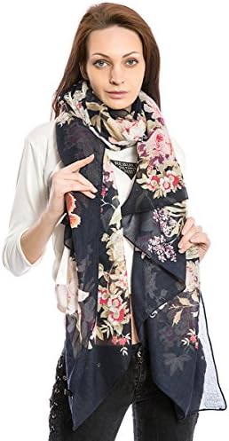 NISHAER Women's Tropical Floral Pashmina Pareo Beach Wrap Sarong Swimsuit