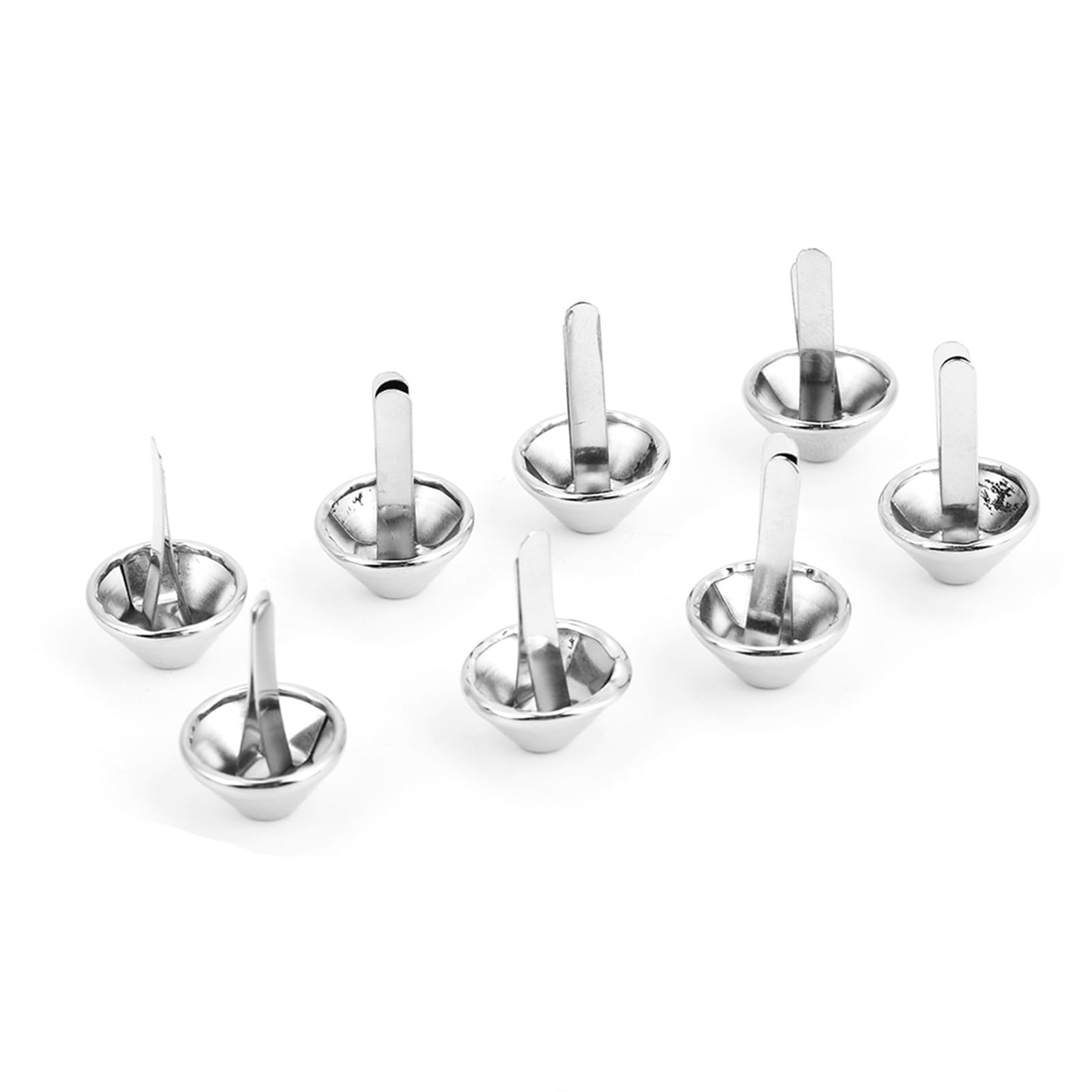 50Pcs Leather Craft Rivets, Half Round Purse Handbag Cone Feet Nailhead Stud Leather Craft Supplies for Purses Handbags Shoes[Nickel 15mm]