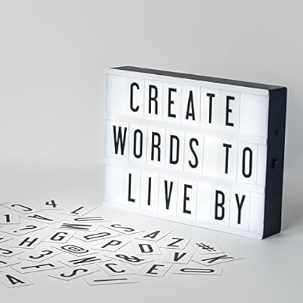 Angel Bear Cinematic Lightbox Led Changeable Letter & Symbols Tiles - 85 Pieces