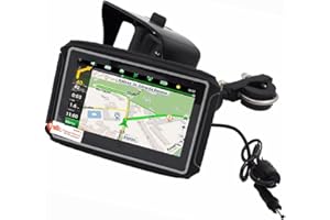 Motorcycle GPS Navigation Device, 4.3 Inches, IXP7 Strong Waterproof, with Motorcycle Special Bracket, Suitable for All Motor