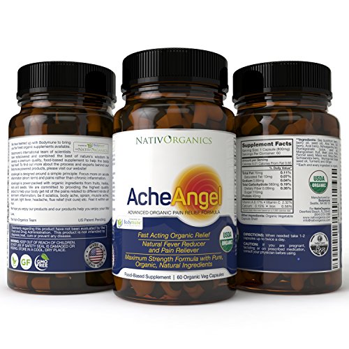 Natural Pain Reliever USDA Organic 100 Vegan Pain Relief For Headaches, Muscle Aches, Joint