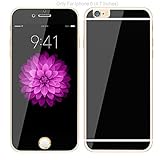 Iphone 6 Colored Mirror Screen Protector [Tempered Glass] Connetech Electroplating Mirror Effect Front Screen & Back Tempered Glass Screen Protector Whole Body Protection Anti Scratches for Iphone 6 6s 4.7inch (Black)