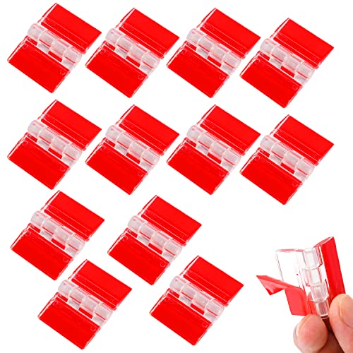 12 Pcs Acrylic Small Hinges - Self Adhesive Clear