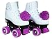 Epic Skates Princess Quad Roller Skates, White/Purple, 3, Purple Princess Quad Skates, Youth 3