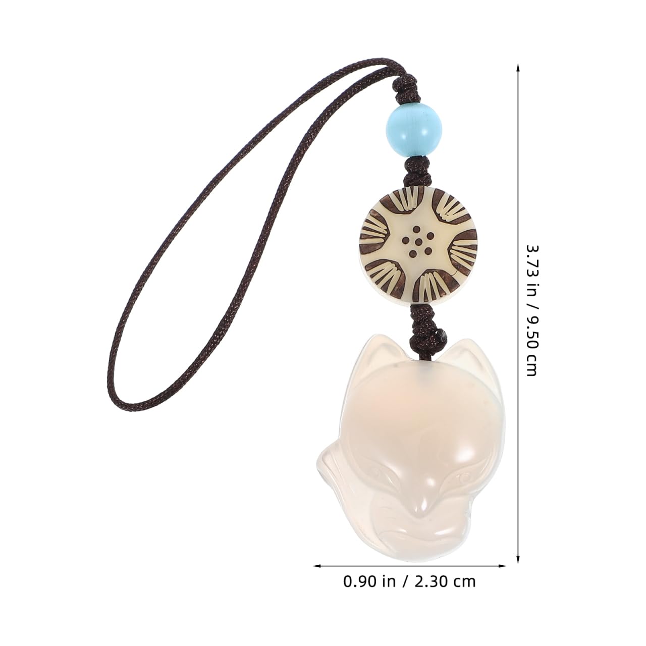 Hemobllo Cell Phone Strap Cartoon Fox Phone Charm Key Chain Car Key Purse Pendant Hanging Pendants Decor White