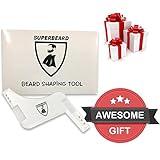 Beard Shaping Tool Or Template, Clear Shaper , Beard Shaping & Styling Tool with inbuilt comb for perfect line up & edging, use with a beard trimmer or razor to style your beard by SUPERBEARD