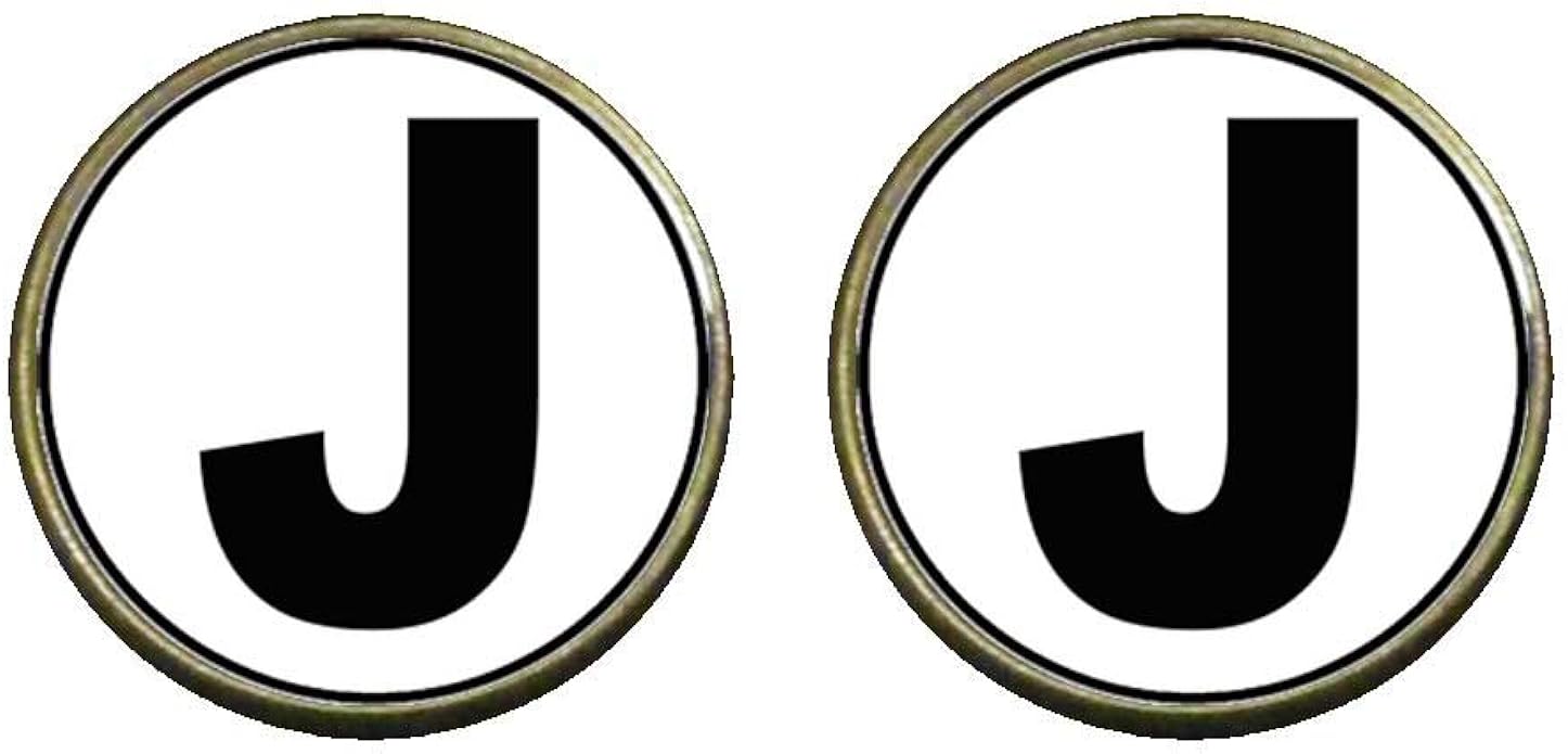 Amazon GiftJewelryShop Bronze Retro Style Black Letter J Photo 