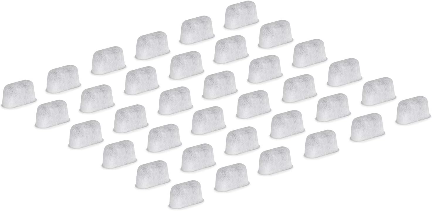 Lirex Charcoal Coffee Filters Compatible for Cuisinart Coffee Machines, Replacement Water Single Cup Coffee Maker Filter Cartridges Cuisinart Coffee Maker Filter Refills Remove Impurities (36-Pack)