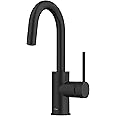 KRAUS Oletto Single Handle Kitchen Bar Faucet with QuickDock Top Mount Installation Assembly in Matte Black, KPF-2600MB