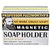 Professor Fuzzworthy Wood Air Dry Magnetic Soap Holder in-Shower Storage for Soaps & Beard Shampoo Bars - No More Soggy Soaps - Wooden Soap Dish Dispenser Bath Kitchen & Shower