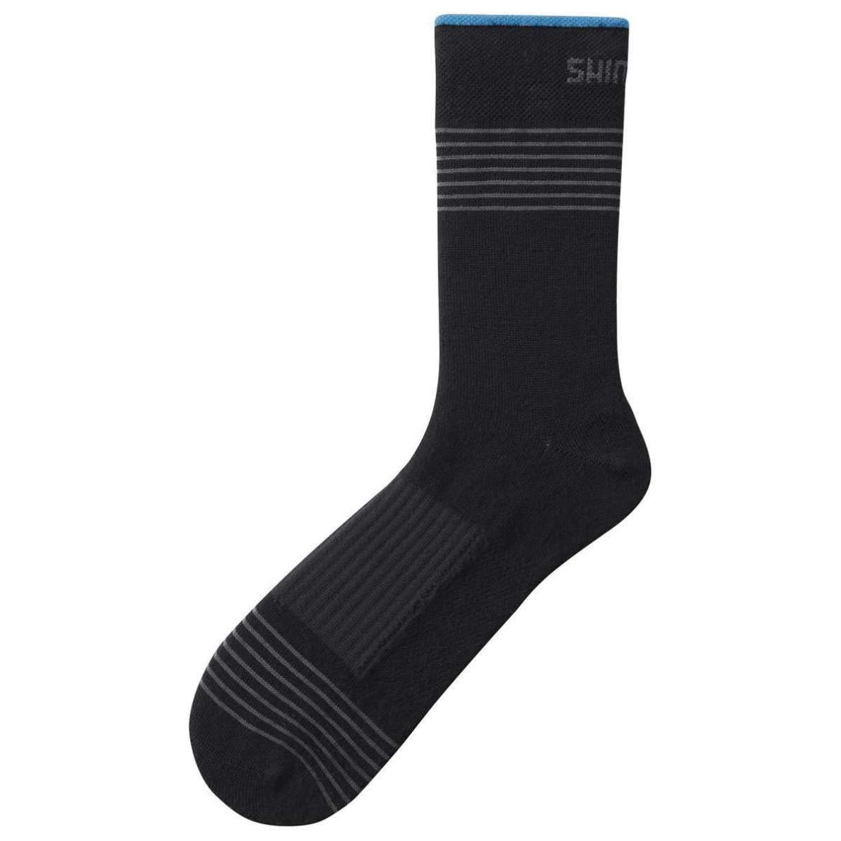 Shimano Clothing Unisex Tall Wool Socks, Black, Size S (37-39)