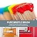 Pro 6 Chalked Brush Set for Artist - Waxing,Milk Paint, Brush Set - Premium Thick Natural Boar Bristles Hair - Furniture Paint Brushes - Sanding Pad & Bristle Remover Included - by LoGest