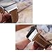 bayite Leather Bands Compatible Fitbit Ionic, Genuine Leather Replacement Accessories Straps Wristband Women Men, Olive Brown