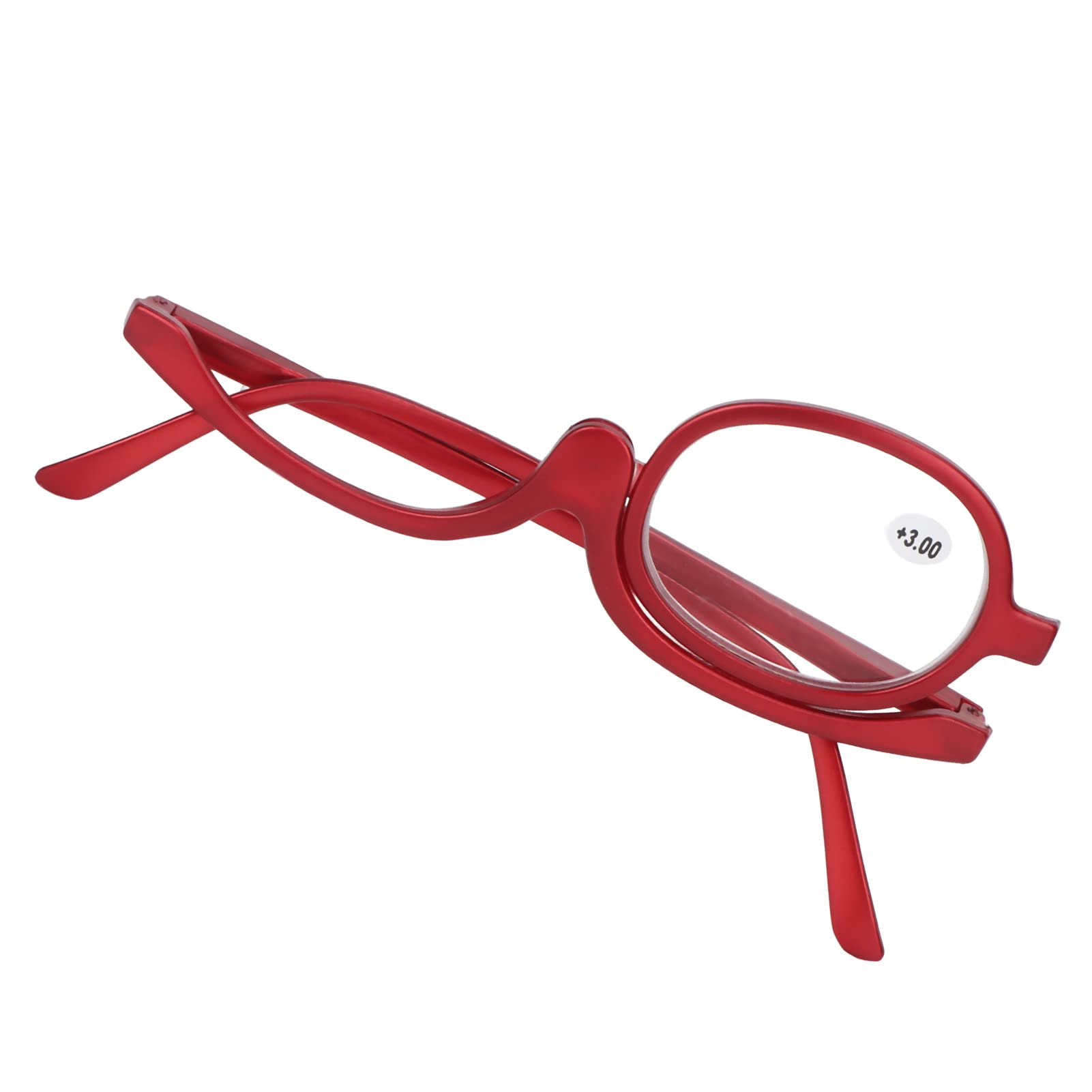 Magnifying Eye Make Up Glasses, Magnifying Makeup Glasses Switchable PC Frame Acrylic Single Lens for Daily Use +3.00