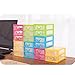 NEW Arrival Durable Plastic Mini Desktop Drawer Sundries Case Small Objects Cosmetics Storage Box Stackable Cube Organizer 2/3 Drawers (Three Layer:Green)
