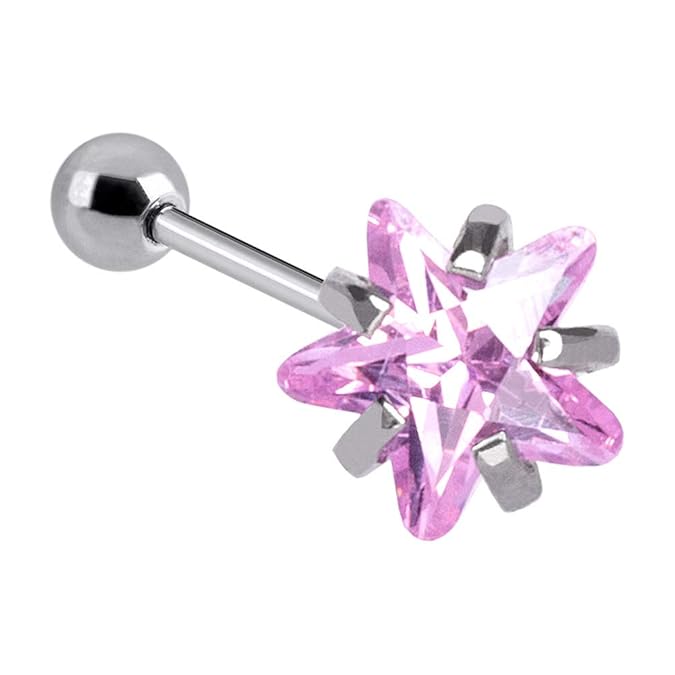 Blue Banana Body Piercing Barra para Tragus con Estrella de 1.2 x ...