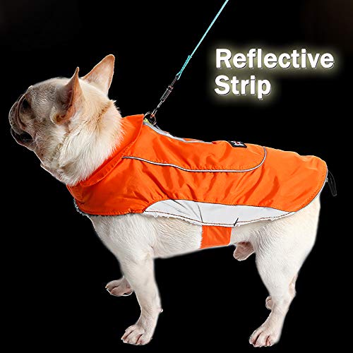 TFENG Waterproof Dog Coat Warm Vest Puppy Jacket with Fleece Lining