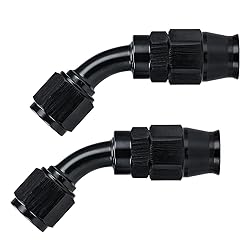 PTNHZ 2PCS 6AN 45 Degree PTFE E85 Hose Fitting End