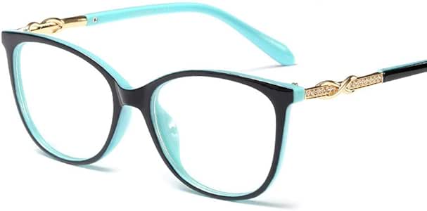 WEATLY Gafas de Lente Clara óptica de Diamantes de imitación, Marcos de