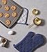 DII Basic Terry Collection Quilted 100% Cotton, Potholder, French Blue, 3 Piece
