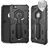 For Apple iPhone 6/6S 4.7" Case,Nillkin [Defender II][Drop Protection][Anti-Scratch][Armor Hybrid][Shockproof][Heavy Duty][Slim Fit][Dust Plug] For Apple iPhone 6/6S 4.7" Case- Black