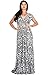 KOH KOH Womens Long Cap Short Sleeve Print V-Neck Empire Waist Summer Maxi Dress