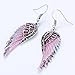 Szxc Women's Crystal Guardian Angel Wings Hypoallergenic Dangle Earrings Biker Jewelry - 2 1/4 inch