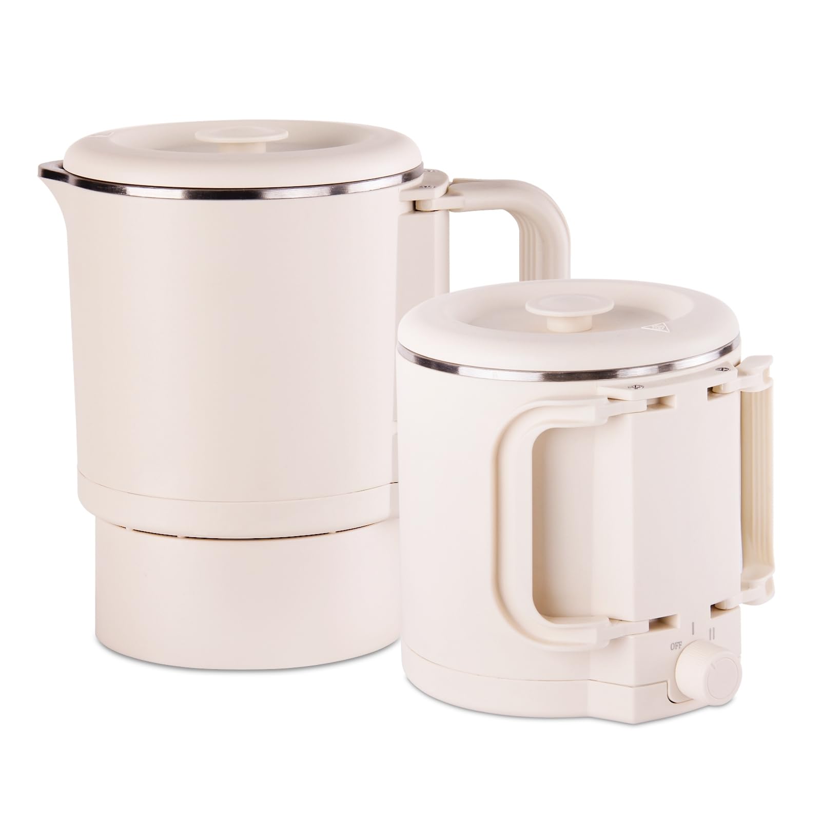 Photo 1 of **POSSIBLY FOR PARTS/UNTESTED** Small Portable Electric Kettle, 0.8L Foldable Mini Travel Electric Kettle, 304 Stainless Steel Multifunctional Collapsible Electric Cooker Pot