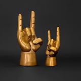 Luckies Rock On Hand Mini Headphone Stand Jewellery Holder Desk Ornament Gold view 4