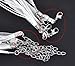 Housweety Organza Ribbon Waxen Cord Necklace White 17