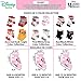Disney Baby Girls Socks - 12 Pack Soft Newborn Baby Socks Character Prints - Cute Newborn and Infant Socks, 0-24M, Size 12-24 Months, Minnie Mouse Pink/Grey