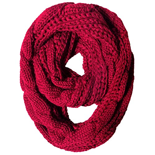 Loritta Womens Winter Warm Crochet Knitted Infinity Scarf Circle Loop Cowl Scarf