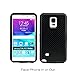 Galaxy Note 4, Carbon Fiber Textured Black Heavy Duty Hybrid 3 Layer Belt Clip Holster Case for Samsung Galaxy Note 4 by Cazle